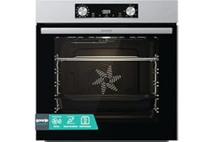 Gorenje OptiBake BOS 6737 E02X Einbau-Backofen / 77L / AquaClean/Heißluft/ExtraSteam/AirFry/PerfectGrill/Pizzamode 300°C/Edelstahl, Inox