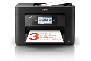 EPSON WorkForce Pro WF-4820DWF | Imprimante 4-en-1 - Impression recto-verso, Numérisation, Copie, Fax - WiFi Direct, Ethernet, 25ppm Noir/12ppm Couleur, PrecisionCore, Mobile, Compacte