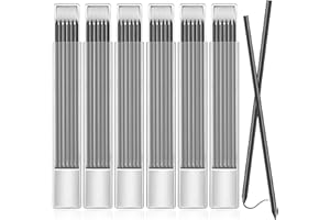 CARREUTY 36Pcs Tracer Pencil Refills 2.8mm Solid Deep Hole Pica Carpenter Refills for Architect Construction Building Joiners Replacement Woodworking Marking Scribe Tools (Black)