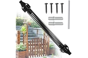 DURANTEY 14 Zoll Stangentürschließer Einstellbare Türschließer Außen Kohlenstoffstahl Feder Türschließer Schrauben Gartentürschließer für Haushaltstüren landwirtschaftliche Zäune Federtürschliesser