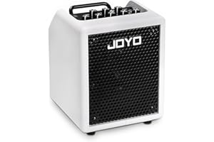 JOYO 30W Bass Combo Amplifier Portable Amp 4" Speaker with 3-Band EQ & Compressor | Bluetooth 5.1 + OTG Direct Recording | Headphone Practice for Bassist Solo Livestream Gigs (VIBE CUBE BA-30, White)