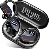 Wireless Bluetooth Sports Headphones, 120H, 4 Mic ENC, IPX7 | 120H Battery, 4 Mic ENC, HiFi Sound 1.5 cm, IPX7, LED Display,