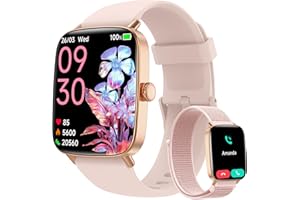YOEVER Smart Watches for Women (Answer/Make Calls),1.85" HD Screen Fitness Watch with Bluetooth 5.3,Heart Rate/Sleep/SpO2 Monitor,110+ Sports Modes,IP68 Waterproof Smartwatch,Activity Tracker for Android iOS