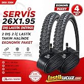 Servis 26X1.95 DIŞ LASTİK (NİTRO) Bisiklet Lastiği + İ&ccedil; Lastik (2 ŞER ADET TAKIM)