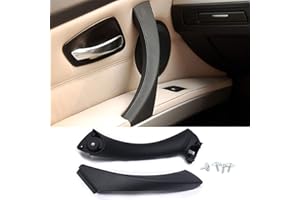 HommyFine Interior Door Handle Replacement for BMW 3 Series E90/E91 Car Inner Door Pull Handles Cover for BMW 3 Series 2004-2012 (Black, Right)