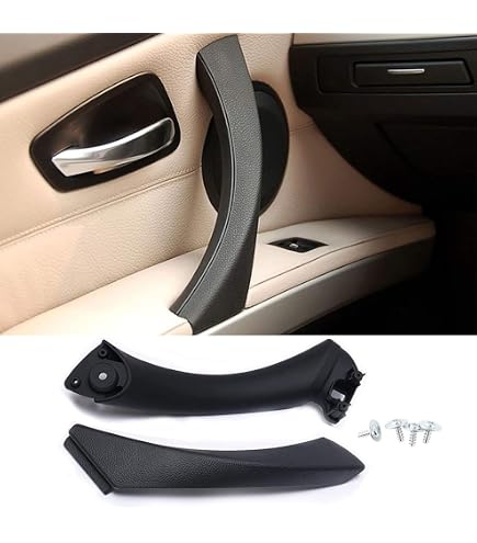 YOUSTAR Complete Door Handle Cover Set For BMW E36 E34 Saloon, 4 Pieces, Black Textured, With Hardware