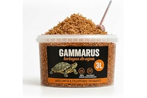 ALEJANDRO FUENTES AF® - 3L Gammarus Sélection, 300 g Gammarus pour Tortues d'eau, crevettes, Tortues d'eau | Snack protéiné pour Votre Tortue d'eau avec ingrédients 100% naturels (300 g (Lot de 1), Gammarus Sélection)