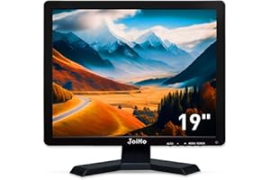 JaiHo Monitor HDMI de 19 Pulgadas 1280×1024 4:3 Pantalla TFT LCD Monitor, PC Display con HDMI/VGA/BNC/AV, Pantalla para Raspberry Pi House Cámara de vigilancia PC DVR DVD