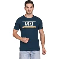 Aspirer Men's Cotton Rich Regular FIT Printed T-Shirt