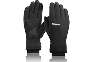 TRENDOUX Winter Thermal Waterproof Gloves, Thick Fleece Lined Ski Glove for Men Women with Touchscreen, Warm Insulated Winter Gloves with Windproof Elastic Cuff Anti-Slip Palm for Running, Cycling