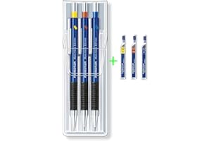 STAEDTLER Mars® micro 0,3mm + 0,5mm + 0,7mm Druckbleistifte 3er Set farbig Sparset mit 36 Feinminen H HB B