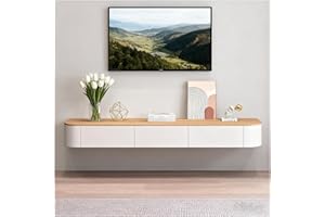 KSYGINXD Mueble De TV, Unidad De TV Flotante, Mueble Bajo para TV De Pie O Colgante, Estantes Flotantes con Cajón, Consola Central De Entretenimiento Moderno(Brown,180x24x20cm)