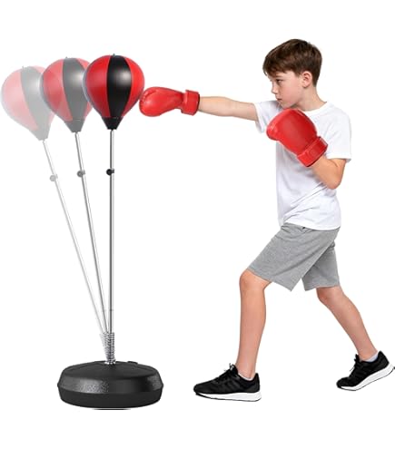 COSTWAY Punchingball staand, 360 graden reflecterende stang, in hoogte COSTWAY Punchingball staand, 360 graden reflecterende stang, in hoogte