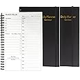 2 Pack Undated Daily Planner, To Do List Notebook Hourly Schedules Spiral Appointment Planner, Time Management Manual and Planner 5.6" x 8.3" 152 Pages