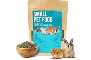 Brandsfinity 1kg Small Animal Feed – For Hamsters, Guinea Pigs, Rabbits, Gliders, Chinchillas & Mice – Daily Blend with Alfalfa, Corn & Soy – Supplementary Food for Small Pet Nutrition