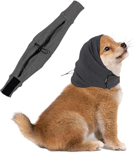 Snood Per Cani Antirumore Grigio Taglia L - Paraorecchie Scaldacollo Per Ansia E Freddo - Foto 2