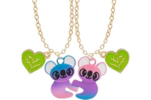 Bixorp Süße Freundschaftskette für 2 - Magnetische BFF Kette - Niedlicher Anhänger für beste Freunde - Geschenk für Best Friends