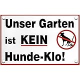 CLIUNT 4x Hundeklo Verbotsschilder - PVC Steckschilder 30x15cm Wetterfest