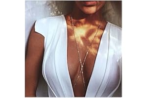 Dervivea Bohemia Cruzar La Cadena Del Cuerpo De Plata Collar De La Cadena Del Pecho Bikini Cadena Del Cuerpo Sexy Arnés De La Joyería Del Cuerpo Del Vientre Para Las Mujeres Y La Niña