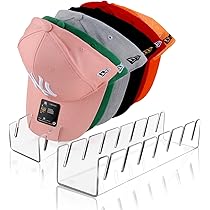 MOSISO Lot De 2 Organisateurs Acryliques Pour 14 Casquettes De Baseball – Support Mural Ou Étagère – Rangement Élégant Et Gain De Place – Noir