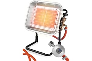 MalTec Gazcamp grzejnik gazowy na butelkę, stojący 4,5 kW, wąż gazowy, regulator ciśnienia gazu