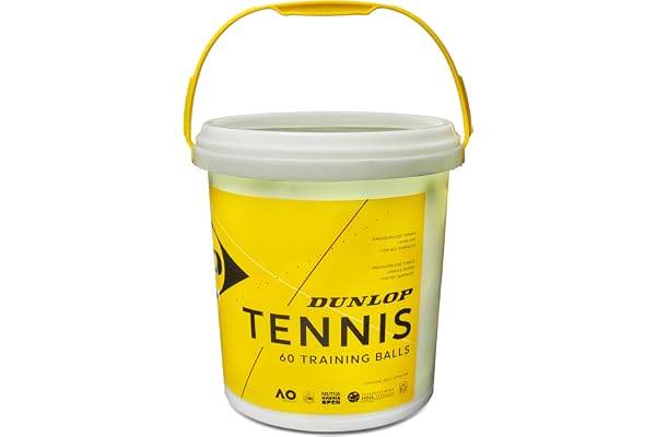 Dunlop D TB Training YLW 60BKT Balle de Tennis Adulte Unisexe, Jaune, Noir, Taille Unique