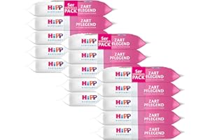 ‎HIPP BABYSANFT HiPP Babysanft Feuchttücher Zart Pflegend, 720 Stück (3er Pack mit je 5 x 48 Tücher), mit Bio-Mandelextrakt, besonders hautverträglich, für die sanfte Reinigung zarter Haut