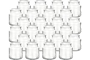 ‎GOUVEO gouveo 24er Set Teelichtgläser Rondo - Teelichthalter 7 x 7,7 cm - Windlicht rund für Garten, Terrasse, Balkon - Glas 200 ml für Dessert - Deko-Glas für Hochzeit, Geburtstag, Feier