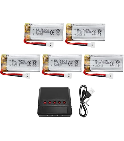 Hélices + Protection Hubsan X4 H107 - AFUNTA Hélices 5x Noir/Vert Avec Garde