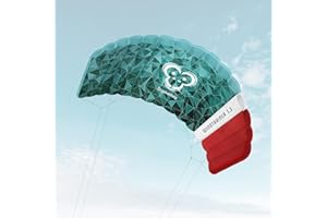 Skymonkey Windtrainer 3.3 Parafoil 4-Cordones Cometa acrobática Ready 2 Fly - Envergadura: 330 cm