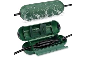 Caja de Protección Impermeable 2 Piezas XXL Caja Protector Enchufe Exterior Con Protección IP44 para Enchufes y Conexiones En