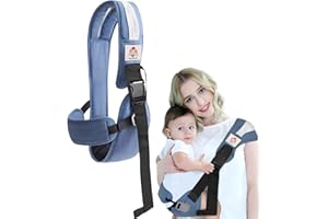 HAHAGO Babytrage, Wild Ride Kindertrage mit Verstellbaren Bequemen, Tragetuch Baby Neugeboren von 6 Monaten bis 42 Monaten, Babytrage Neugeborene ab Geburt, Kindertrage Seitlich bis zu 50 Pfund hält