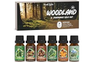 ‎SOULORIGIN SoulOrigin Woodland ätherische öle Set, Duftöl Set für Öl Diffuser, Duftöle für Seifenkerze Herstellung 6x10ml Wald Kiefer, Teakholz, Bambus, frischer Boden, gefallene Blätter und frische Luft
