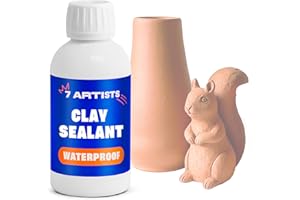 7 Artists Sigillante Liquido per Argilla Senza Cottura 250 ml Trasparente – Vernice Protettiva Impermeabilizzante per Argilla Autoindurente e Terracotta | Impermeabile, Indurente, Fissante Clay