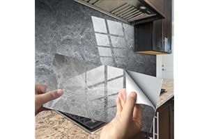 HORIWE Marble Tile Stickers for Kitchen Bathroom Backsplash PVC Waterproof Oil Proof DIY Self Adhesive New Wall Stickers Home Decor