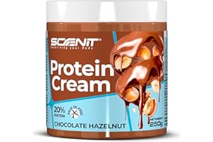 SCENIT REDEFINING YOUR BODY Crema Proteica - 250 g - Chocolate avellana - Sin aceite de palma - Protein Cream - Crema para untar con 20% de proteínas