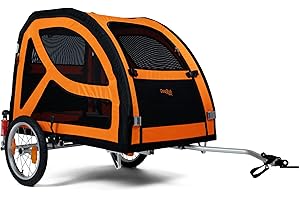 ‎TRENDPET TrendPet DogBus L - Spring-Loaded Aluminium Bicycle Trailer for Dogs, Dog Trailer for Large Dogs