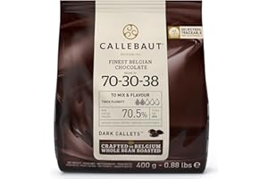 Callebaut - Gocce di cioccolato fondente 70%, sacchetto da 400 grammi