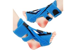 ARCELI Plantar Fasciitis Night Splints, Adjustable Night Splints and Ankle Braces for Men and Women(Blue)