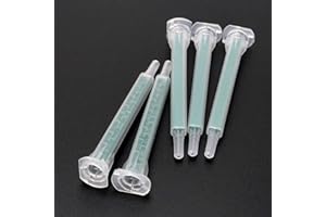 ANAJOY 50pcs AB Glue F6-16 Square Bayonet Interface Static Mixing Tube Epoxy Mixing Nozzle Adhesive Cartridges Tip for Manual Applicator (Green)