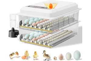 ORABUTH Couveuse Oeuf Automatique, Incubateur Oeuf Automatique 120 Oeufs avec Retournement Automatique des Oeufs et Humidification Automatique, Couveuse pour Oeufs de Poule, Caille, Canard