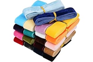 Berolle 20 Yards 20 Colors Crushed Velvet Ribbon - Vintage Gift Wrapping Ribbon for Choker, Wedding, DIY Crafts, Chinese Style Jewelry & Clothing Accessories