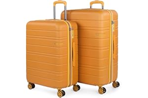 Jaslen - Maletas de Viaje Rígidas con Puerto USB 4 Ruedas Dobles ABS. Extensibles Duras Cómodas y Ligeras. Candado TSA. Tamaños Pequeña Mediana y Grande. 171200