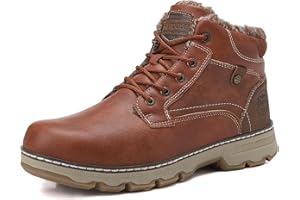 ARRIGO BELLO Bottines Homme Cuir Chaussures de Randonnée Hiver Fourrées Bottes de Neige Marche EU41-46