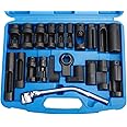 KUNTEC 21 Piece O2 Sensor Socket Set Oxygen Sensor Removal Tool Set