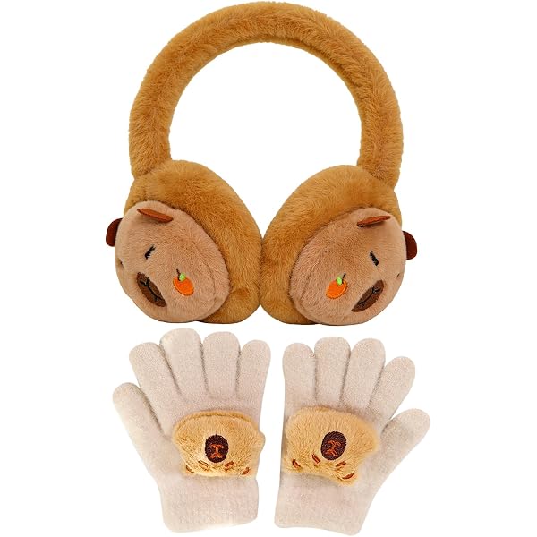 Acquista Set di sciarpe con cappello da orso con le orecchie per bambini, in peluche e caldo cappello di lana lavorato a maglia per ragazzi e ragazze in Italia a partire da