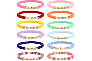 ViEinkaufen 12 Pcs Friendship Bracelet, Bff Bracelets Adjustable, Girls Party Bag fillers for Kids, Girls, Bests Friends, Sisters (Colorful)