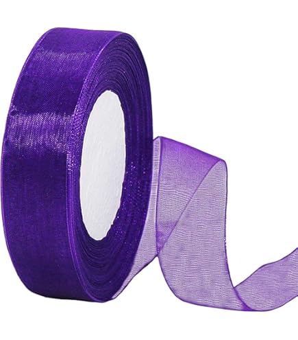 Ruban En Organza Transparent Bleu Marine De 6,3 Cm X 22,9 M