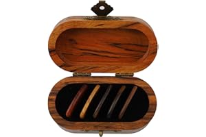 Okuyonic Gitarren Plektrum Box, feiner guter Schutz, professionelle Holz Gitarrenplektren für