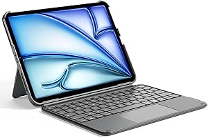 Inateck Keyboard Case for iPad A16 11th Gen 2025 11 inch/10th Gen 2022 10.9 inch, Ultralight Keyboard with Touchpad for iPad Air 11 inch M3 2025/M2 2024, Air 5/4, Pro 11" 4/3/2/1, Detachable, KB04122